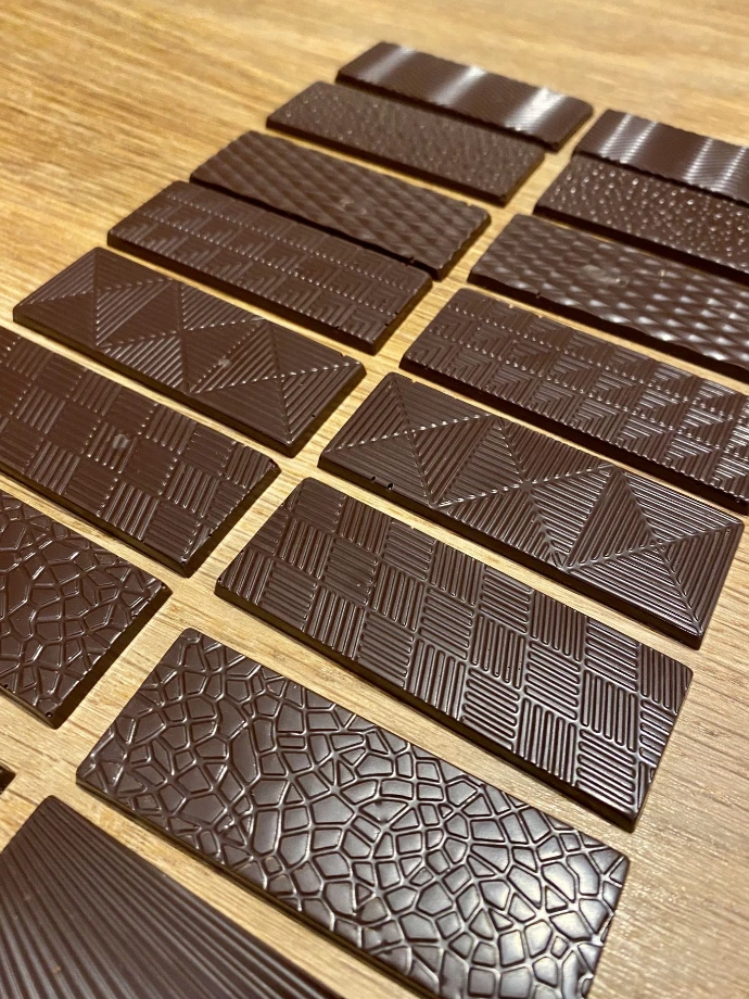Tablettes de chocolats faites maison par le Chef Sébastien Beauquenne